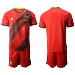 68616410c300c_1 Men's Belgium National Team Custom Red Home Soccer Jersey Suit