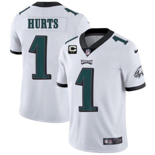 6861641db0d13_1 Men's Philadelphia Eagles #1 Jalen Hurts 2022 White With 2-star C Patch Vapor Untouchable Limited Stitched Jersey