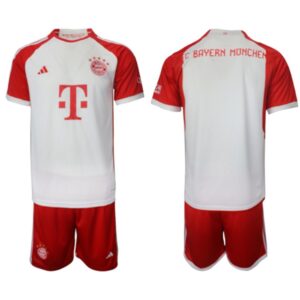 6861642ed9c7f_1 Men's Bayern Munich Custom 2023/24 White/Red Home Soccer Jersey Suit