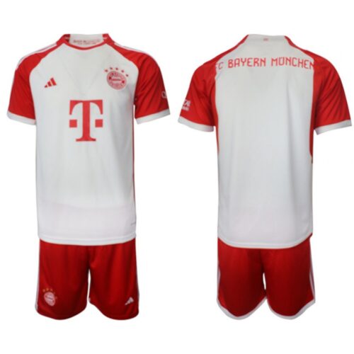 6861642ed9c7f_1 Men's Bayern Munich Custom 2023/24 White/Red Home Soccer Jersey Suit