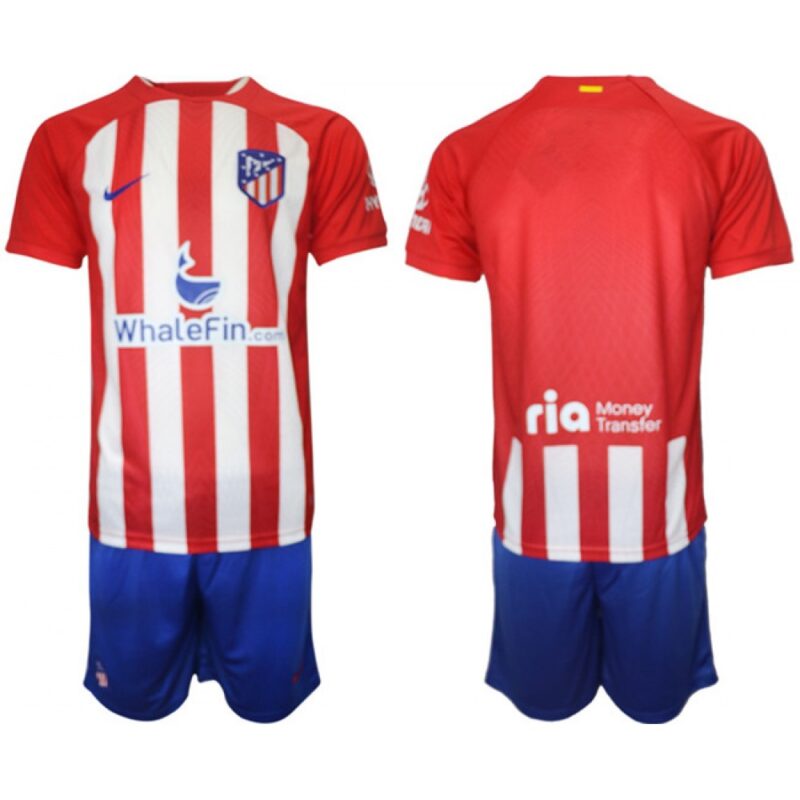 6861644468549_1 Men's Atletico de Madrid Custom 2023/24 Red Home Soccer Jersey Suit