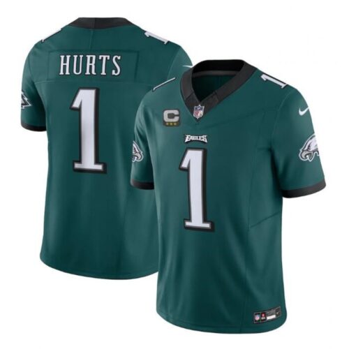 68616457dc323_1 Men's Philadelphia Eagles #1 Jalen Hurts Green 2023 F.U.S.E. With C Patch Vapor Untouchable Limited Stitched Football Jersey