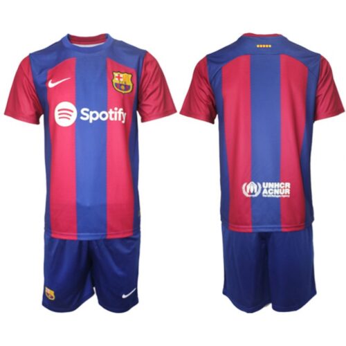 68616461e3b6c_1 Men's Barcelona Custom 2023/24 Blue/Red Home Soccer Jersey Suit