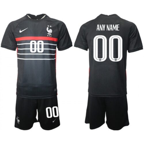 68616478806ec_1 Men's France Custom Black Home Soccer Jersey Suit