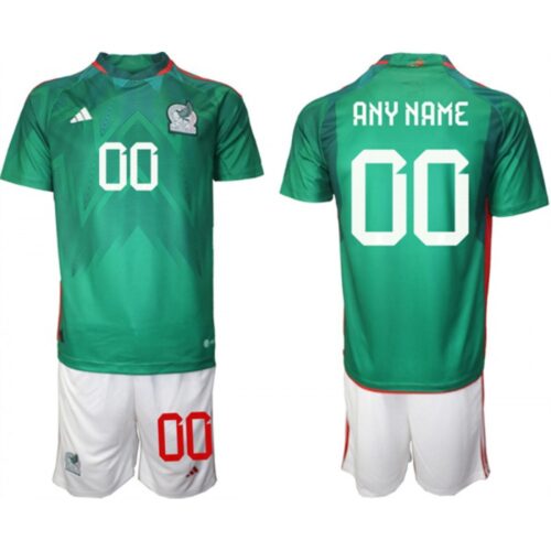 686164936dd1e_1 Men's Mexico Custom Green Home Soccer Jersey Suit