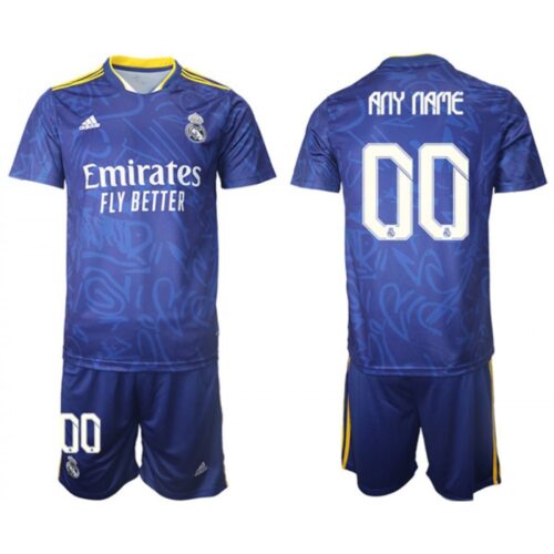 686164aa8b923_1 Men's Real Madrid Custom 2021/22 Blue Away Soccer Jersey Suit