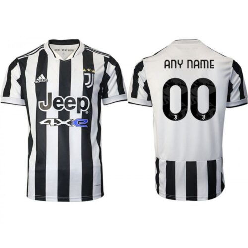 686164eca6a1f_1 Men's Juventus Custom White/Black Home Soccer Jersey