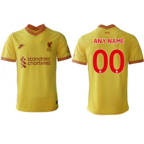 686164fa64c1f_1 Men's Liverpool Custom Yellow 2021/22 Away Jersey