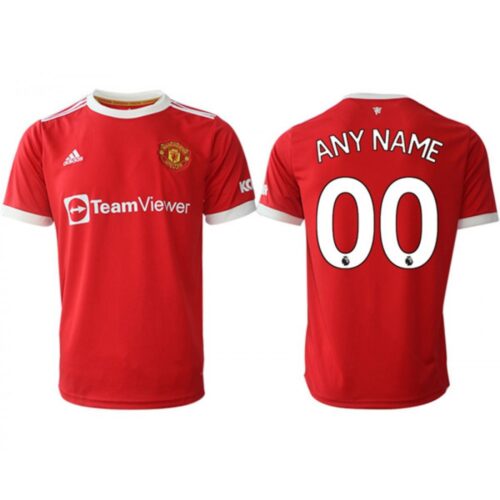 68616504dbecb_1 Men's Manchester United Custom 2021/22 Red Home Soccer Jersey