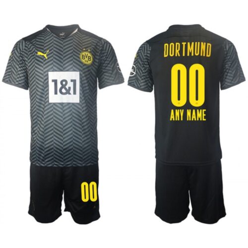 6861651ce459a_1 Men's Borussia Dortmund Custom Black Away Soccer Jersey Suit