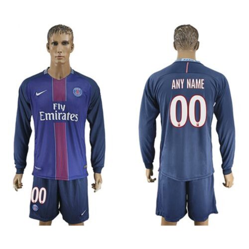 68616540adb6d_1 Paris Saint-Germain Personalized Home Long Sleeves Soccer Club Jersey