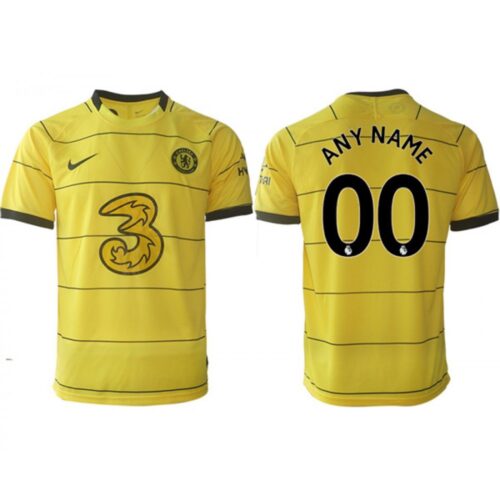 68616550098e9_1 Men's Chelsea Custom 2021/22 Yellow Away Soccer Jersey