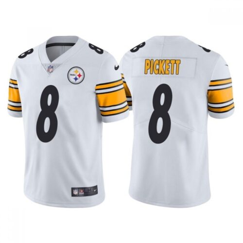 68616595a58dc_1 Men's Pittsburgh Steelers #8 Kenny Pickett White NFL Draft Vapor Untouchable Limited Stitched Jersey