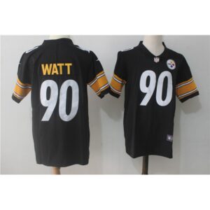 686165eedf2cf_1 Men's Pittsburgh Steelers #90 T. J. Watt Black Team Color Stitched NFL Vapor Untouchable Limited Jersey