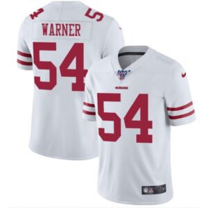 686165fc80aad_1 Men's San Francisco 49ers #54 Fred Warner White 2019 100th Season Vapor Untouchable Limited Stitched NFL Jersey
