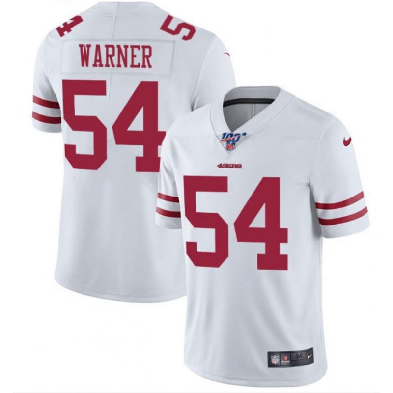 686165fc80aad_1 Men's San Francisco 49ers #54 Fred Warner White 2019 100th Season Vapor Untouchable Limited Stitched NFL Jersey