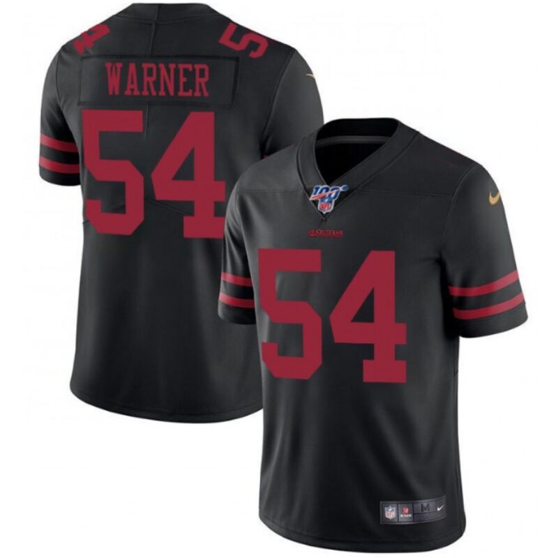 6861660a5fe4d_1 Men's San Francisco 49ers #54 Fred Warner Black 2019 100th Season Vapor Untouchable Limited Stitched NFL Jersey
