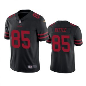 6861661fa8585_1 Youth NFL San Francisco 49ers #85 George Kittle Black Vapor Untouchable Limited Stitched Jersey
