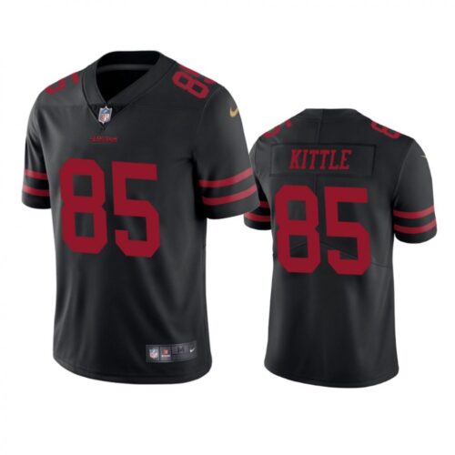 6861661fa8585_1 Youth NFL San Francisco 49ers #85 George Kittle Black Vapor Untouchable Limited Stitched Jersey