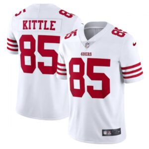 6861662a0bed3_1 Men's San Francisco 49ers #85 George Kittle 2022 New White Vapor Untouchable Stitched Jersey