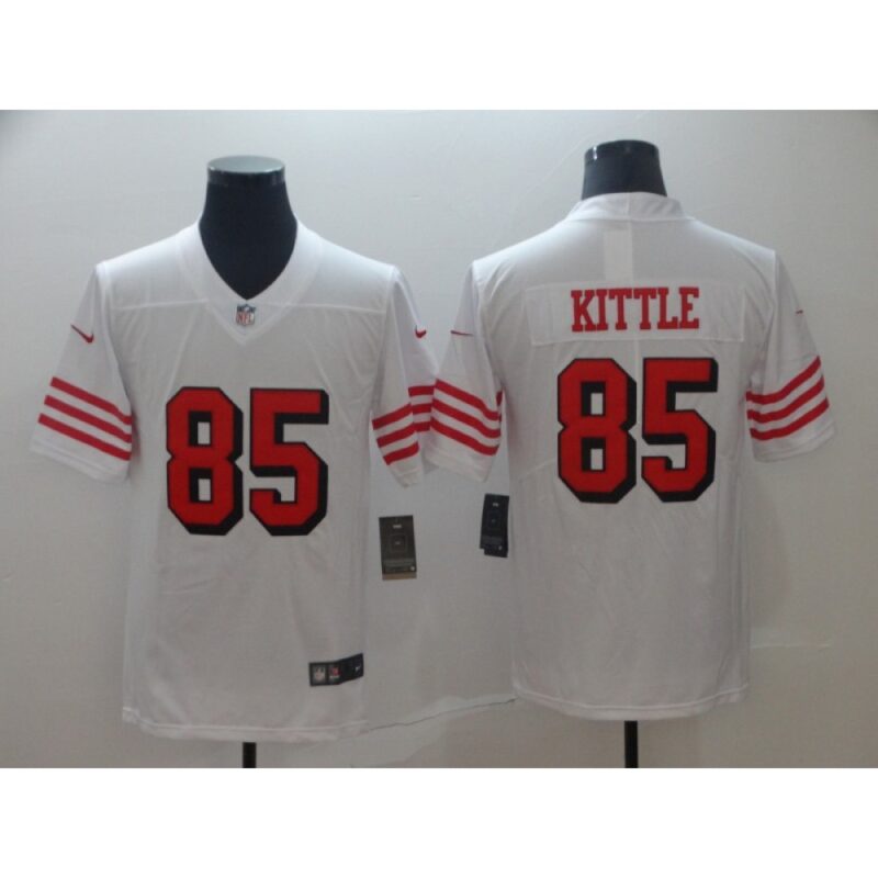 6861662f7624b_1 Men's San Francisco 49ers #85 George Kittle New White Vapor Untouchable Limited Stitched NFL Jersey