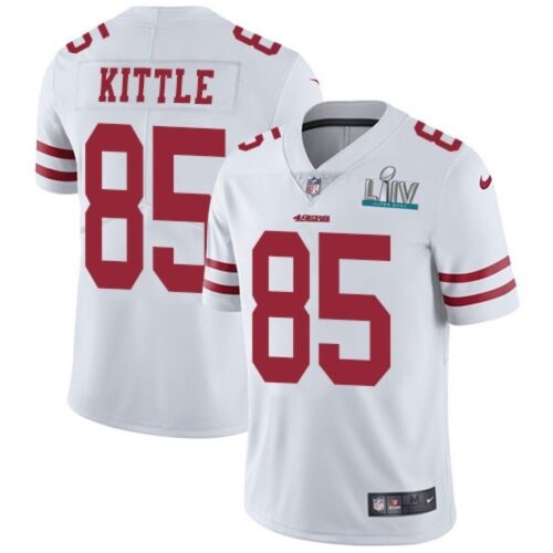 68616634da2da_1 Men's San Francisco 49ers #85 George Kittle White Super Bowl LIV Vaper Untouchable Limited Stitched NFL Jersey