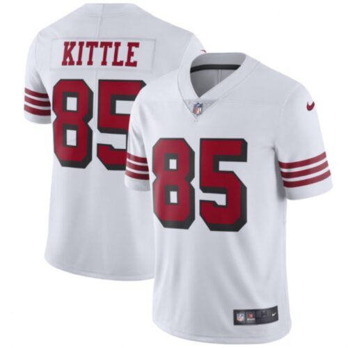 6861663755b80_1 Men's San Francisco 49ers #85 George Kittle White Vapor Untouchable Limited Stitched Jersey