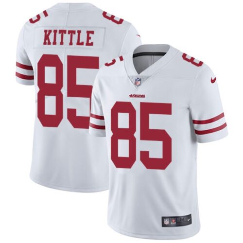 68616639b4925_1 Men's San Francisco 49ers #85 George Kittle White Vapor Untouchable Limited Stitched NFL Jersey