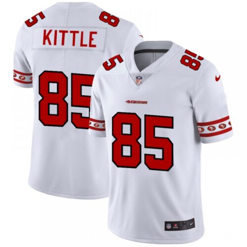 6861663c565b1_1 Men's San Francisco 49ers #85 George Kittle White 2019 Team Logo Cool Edition Stitched NFL Jersey