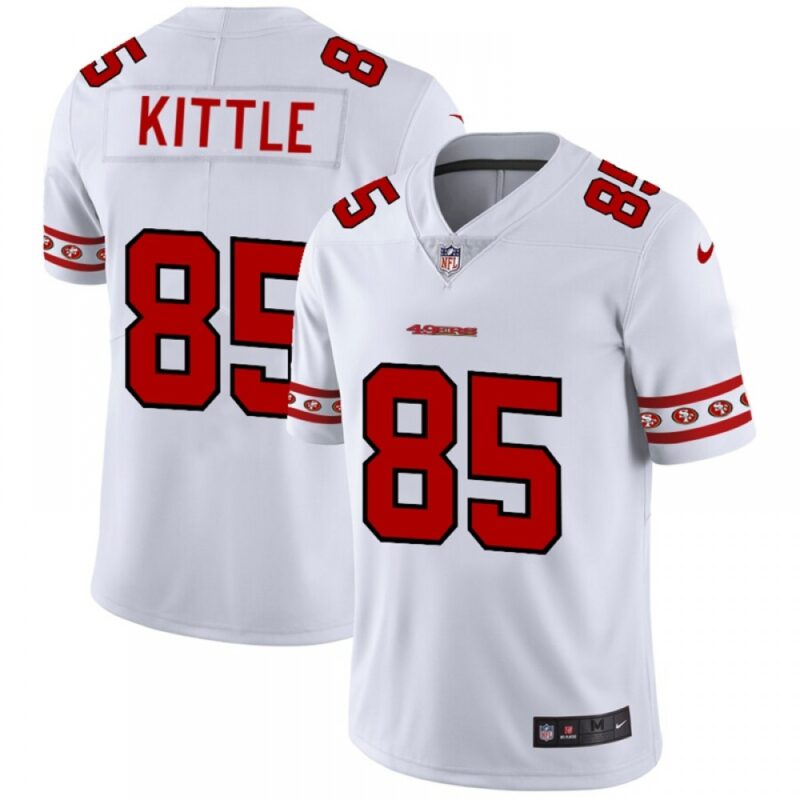 6861663c565b1_1 Men's San Francisco 49ers #85 George Kittle White 2019 Team Logo Cool Edition Stitched NFL Jersey