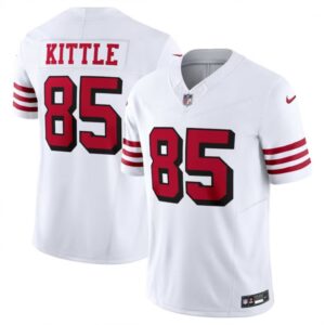 68616644963e4_1 Men's San Francisco 49ers #85 George Kittle New White 2023 F.U.S.E. Vapor Untouchable Limited Stitched Football Jersey