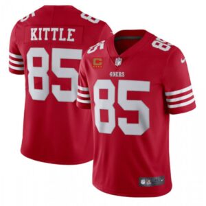 686166503e48b_1 Men's San Francisco 49ers #85 George Kittle 2022 Red With 1-star C Patch Vapor Untouchable Limited Stitched Football Jersey