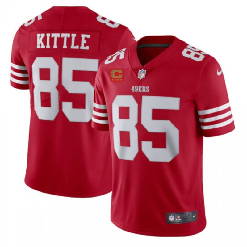686166503e48b_1 Men's San Francisco 49ers #85 George Kittle 2022 Red With 1-star C Patch Vapor Untouchable Limited Stitched Football Jersey