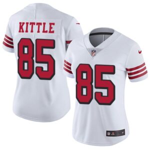68616663c9f27_1 Women's NFL San Francisco 49ers #85 George Kittle New White Vapor Untouchable Limited Stitched Jersey(Runs Small)