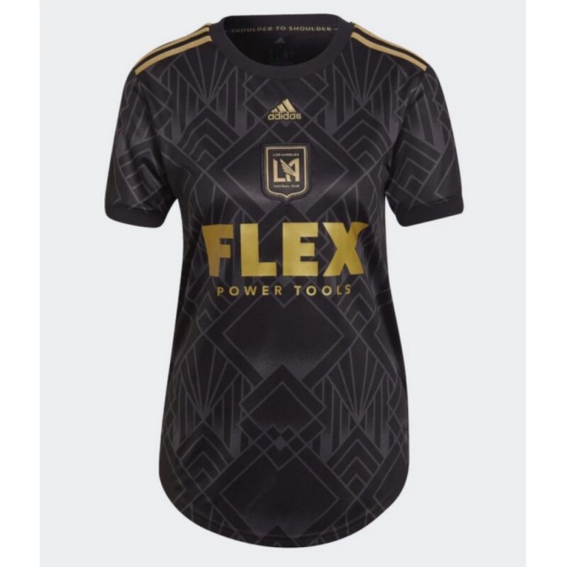 686166891aa4a_1 Women's Los Angeles Football Club 2022/23 Black Gold Home Soccer Jersey