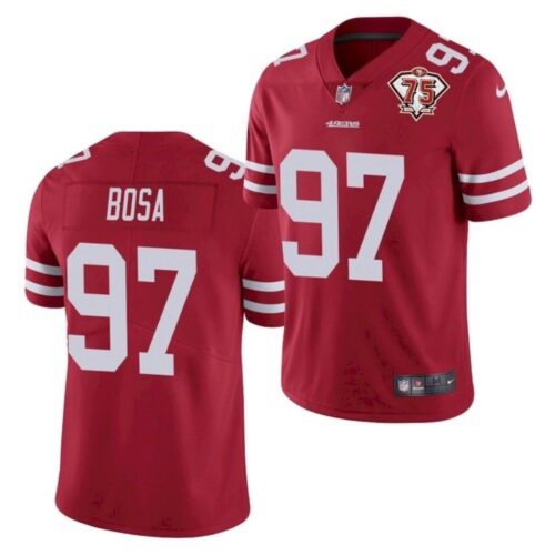 6861668d56538_1 Men's San Francisco 49ers #97 Nick Bosa 2021 Red 75th Anniversary Vapor Untouchable Stitched NFL Jersey