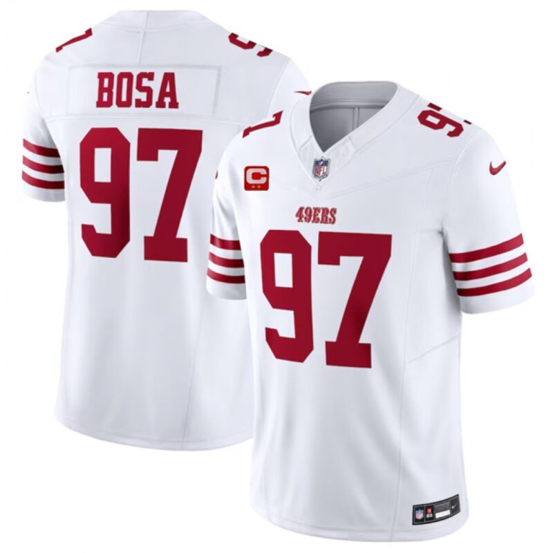6861669902f0c_1 Men's San Francisco 49ers #97 Nick Bosa White 2023 F.U.S.E. With 2-Star C Patch Vapor Untouchable Limited Stitched Football Jersey