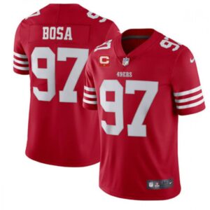 6861669eb1e83_1 Men's San Francisco 49ers #97 Bosa 2022 Red With 1-star C Patch Vapor Untouchable Limited Stitched Football Jersey