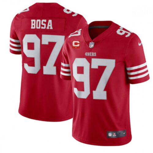 6861669eb1e83_1 Men's San Francisco 49ers #97 Bosa 2022 Red With 1-star C Patch Vapor Untouchable Limited Stitched Football Jersey