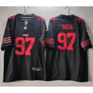 686166a492b8d_1 Men's San Francisco 49ers #97 Nick Bosa Black 2023 F.U.S.E. Vapor Untouchable Limited Stitched Football Jersey