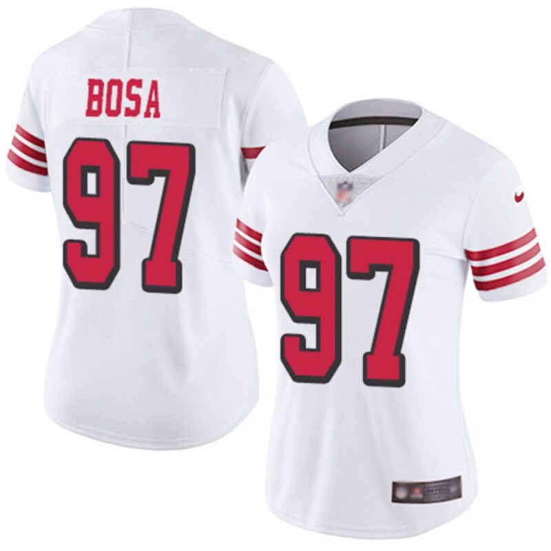 686166a765bea_1 Women's NFL San Francisco 49ers #97 Nick Bosa New White Vapor Untouchable Limited Stitched Jersey