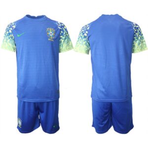 686166ab7f46a_1 Men's Brazil Blank Blue 2022 FIFA World Cup Away Soccer Jersey Suit