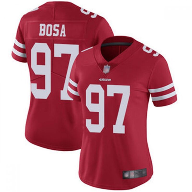 686166acb08a0_1 Women's NFL San Francisco 49ers #97 Nick Bosa Red Vapor Untouchable Limited Stitched Jersey