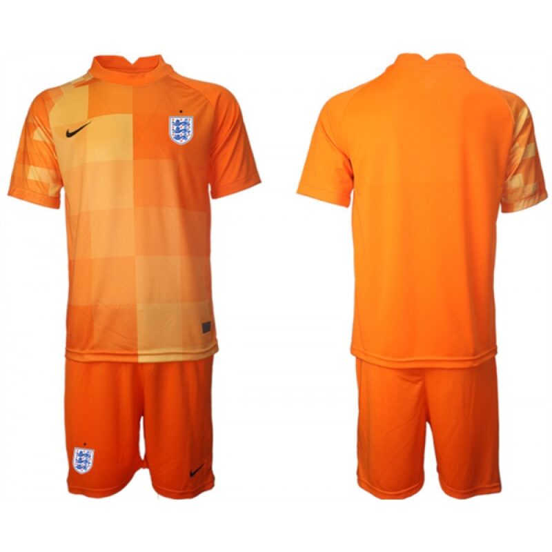 686166b88ee7a_1 Men's England Blank Orange Goalkeeper Soccer Jersey Suit