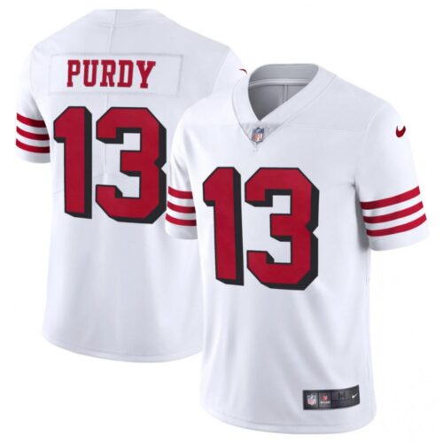 686166bd8906b_1 Men's San Francisco 49ers #13 Brock Purdy New White Vapor Untouchable Limited Stitched Football Jersey