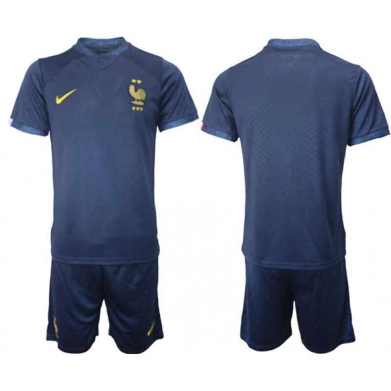 686166c7111c7_1 Men's France Blank Navy Home Soccer Jersey Suit