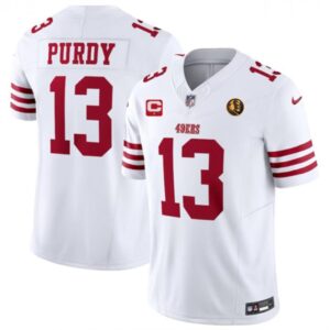 686166cef254f_1 Men's San Francisco 49ers #13 Brock Purdy White 2023 F.U.S.E. With 1-star C Patch And John Madden Patch Vapor Limited Stitched Football Jersey