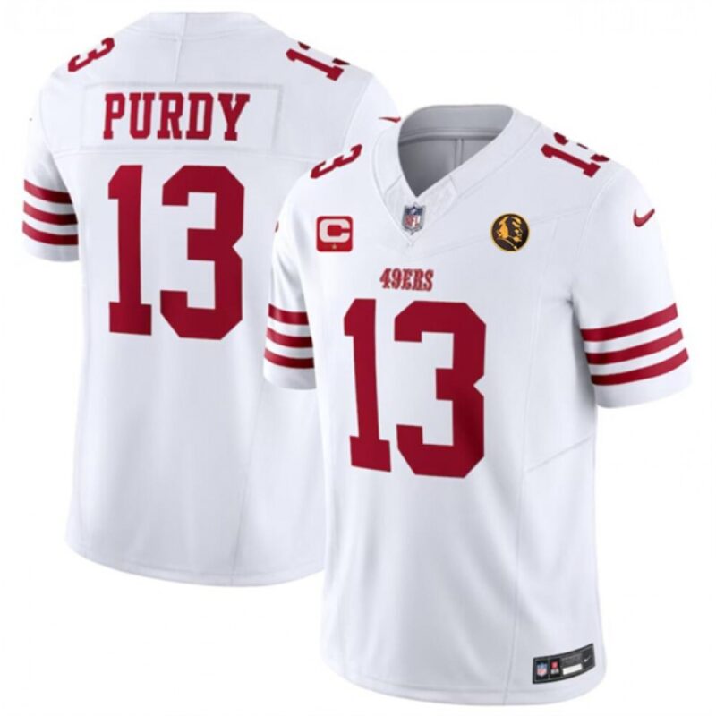 686166cef254f_1 Men's San Francisco 49ers #13 Brock Purdy White 2023 F.U.S.E. With 1-star C Patch And John Madden Patch Vapor Limited Stitched Football Jersey