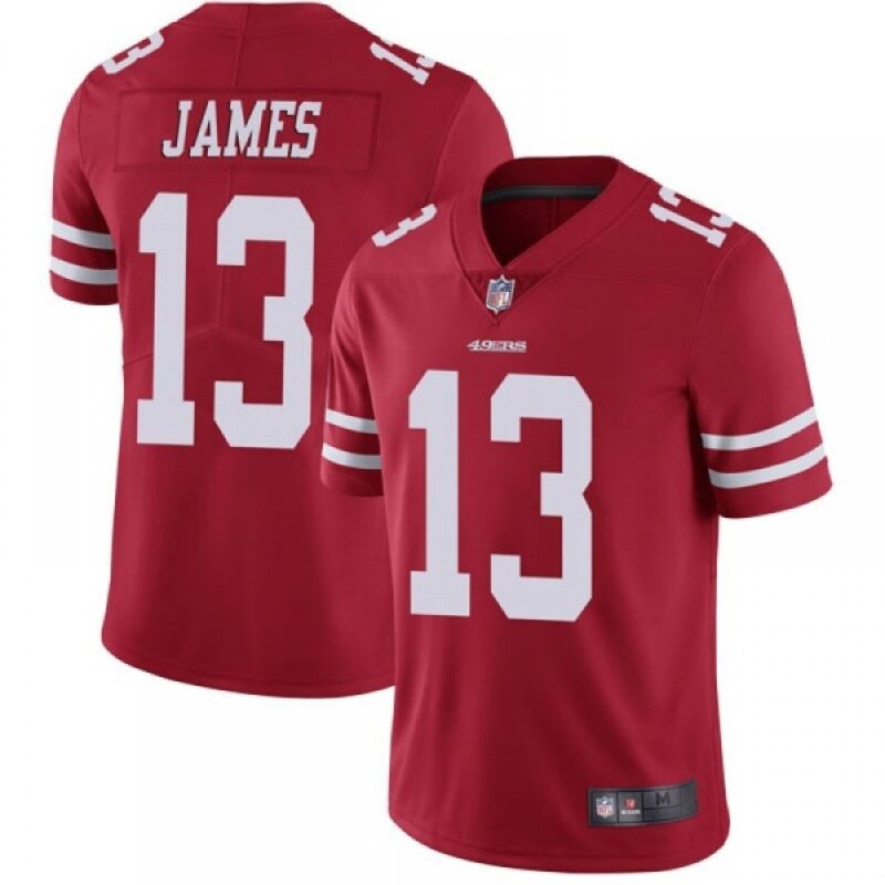686166db161bf_1 Men's San Francisco 49ers #13 Richie James Red Vapor Untouchable Limited Stitched Jersey