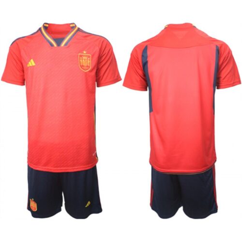 686166e99c913_1 Men's Spain Blank Red Home Soccer Jersey Suit